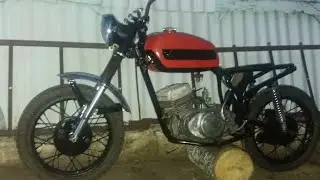ИЖ ЮПИТЕР 5 CAFE RACER. ПОСТРОЙКА КОРЧА ИЗ ХЛАМА. СБОРКА РАМЫ И УСТАНОВКА ДВИГАТЕЛЯ ИЖ ЮПИТЕР 5.