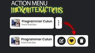 Action Menu Microinteractions - Animated Menu using Html CSS & Javascript #html #css #javascript