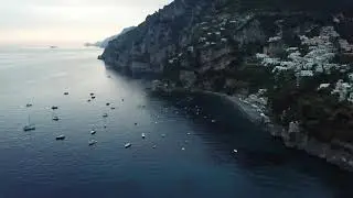 Positano, Italy - from a drone