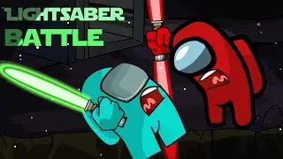 Mini Crewmate Kills and lightsaber battle | Among Us Animation