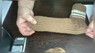 Носки резинкой 2*2 ,пятка бумеранг часть 1