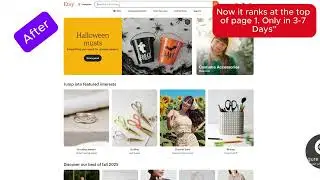 Rank Etsy Product On Page 1 in 3-7 Days