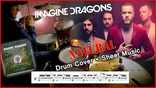 NATURAL - Imagine Dragons DRUM COVER + TRANSCRIPTION on Stage Custom Hip