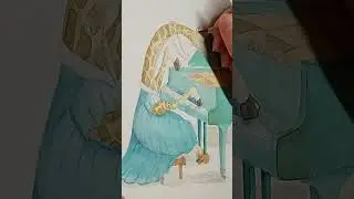 Watercolor speed painting: Ep. 2 #short #shorts