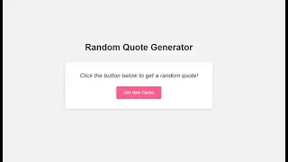 Random Quote Generator with HTML, CSS, and JavaScript | Step-by-Step Guide