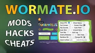WORMATE.IO 2020 FREE HACKS & CHEATS Like WORMAXIO MODS for wormate io