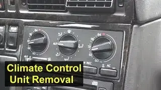 Volvo ECC electronic climate control unit removal, 850, S70, V70, XC70, V70R, S40, etc.