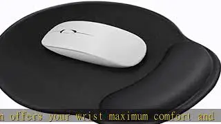 Soqool Ergonomic Mouse Pad with Comfortable and Cooling Gel Wrist Rest Support and Lycra Cloth, Non