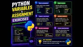 Python Variables and Assignment Exercises for Beginners (Practice & Master Python)