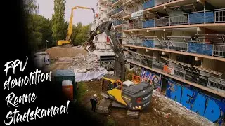 Demolition Apartment Building Renne Stadskanaal (FPV [4K]