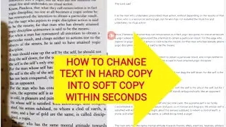 How to convert data of hard copy into soft copy within seconds