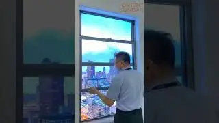 Aluminum single hung window