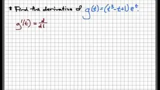 Screencast 2.3.2: Product Rule examples
