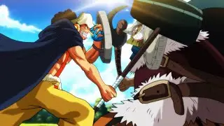 Usopp Receives the Giants' Fruit from Dorry and Broggy - One Piece