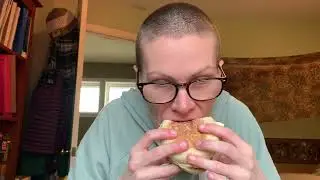Savory eats - smoked salmon, cheese, fried egg English muffin sandwich
