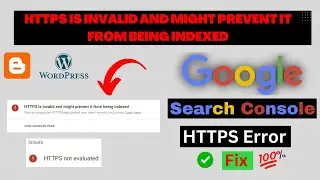 HTTPS is invalid and might prevent it from being indexed ! | HTTPS Error Fix