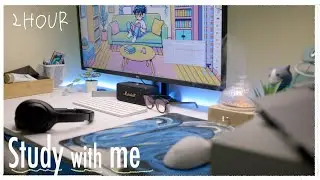 2-Hour Study with Me (Pomodoro 50/10, Ambient, Lofi, Timer)Day74