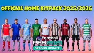 Official Home Kitpack 2025 2026 for PES 2021/FL25