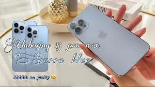 Unboxing Iphone 13 pro max🦋 (512gb) Sierra blue💎+accessories