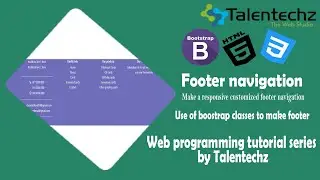 How to create your own fresh footer navbar using bootstrap and custom CSS