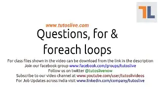 PHP for and foreach loops By Tutoslive