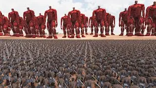 1 MILLION LEVI ACKERMANS vs 100 COLOSSAL TITANS | Ultimate Epic Battle Simulator 2