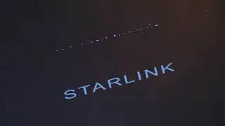 Старлинк. Starlink. Пролет старлинков в Москве. Старлинки над Москвой.