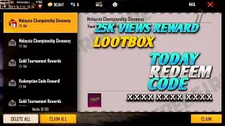 TODAY REDEEM CODE || FFMC FINAL MILESTONE REWARDS || LOOTBOX REDEEM CODE