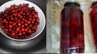 Простой способ приготовить компот из вишни!!  An easy way to make cherry compote!!