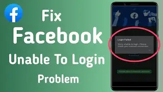 Facebook Unable To Login Problem | An Unexpected Error Occurred Please Try Logging In Again (2024)