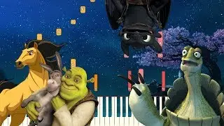 5 Beautiful Themes from DreamWorks Animation | Piano Tutorial (Synthesia)