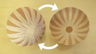HOW TO EASILY MAKE A CARDBOARD HALF SPHERE | DIY