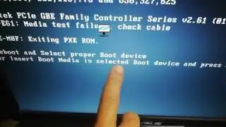 Reboot and select proper boot device error