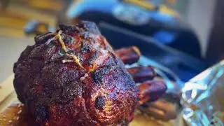 Herb Crusted Prime Rib- Smoked Rib Roast on the Weber Kettle