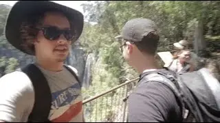 Swimming Under A Waterfall