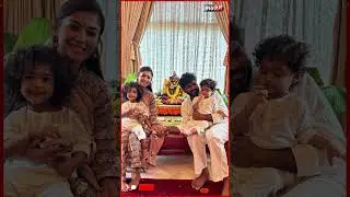 #nayanthara and #vigneshshivan celebrating Vinayagarchathurthi with there kids #UyirUlag 💖