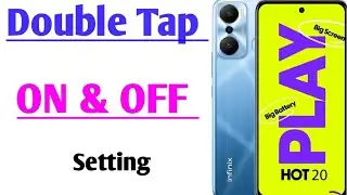 infinix hot 20 play double tap on off setting | How to double tap on off screen setting in infinix