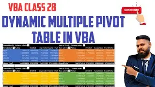 Multiple pivot table in excel vba  How to create pivot table in vba