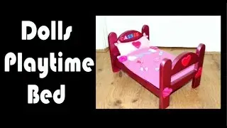 DIY : Dolls Pretty Purple Bed, How To Make  - Tutorial