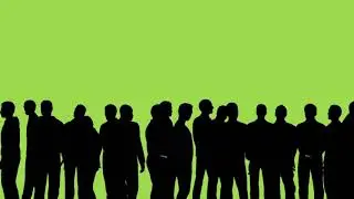 People Crowded Green Screen| Animation Effect