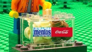 Experiment: Coca Cola and Mentos in Lego