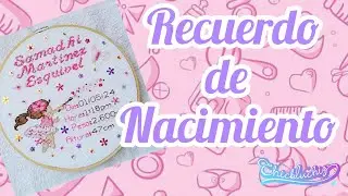 Bordado para Recuerdo de nacimiento #diy #bordado #esniña #manualidades