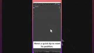 Quick Blender Tip for Absolute Beginners - Reset 3D Cursor to World Origin (Blender 4.3.X)