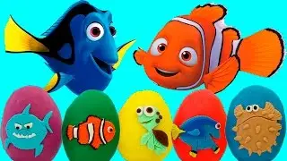 В поисках Дори Игрушки Киндер Сюрприз Яйца Пластилин Плей До Распаковка