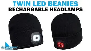 Twin LED Beanies - Knit Beanies With Front & Back Headlamps | Overview