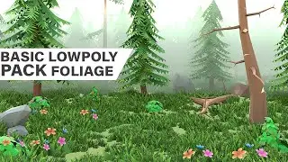 3D Lowpoly Foliage Asset Pack for game Devs