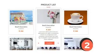 How to create  Product List using CSS and Html Bootstrap 4 | Product List mouse hover effect part 2