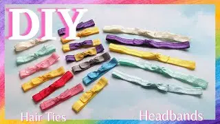 DIY Elastic Headbands and Hair Ties // Fold Over Elastic // #diy #diycraft