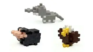 Plus-Plus Mini Animals: Bear, Wolf, Eagle Step-by-Step Tutorial!