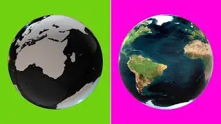 Glass Earth Globe 3D Rotation -  Green Screen Animation (Loop)